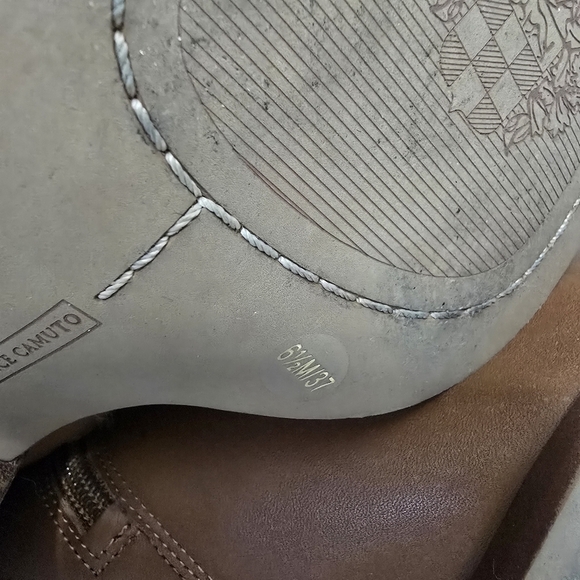 Vince Camuto Buttercup Golden walnuts brown knee high boots with blocked heel - Picture 10 of 11